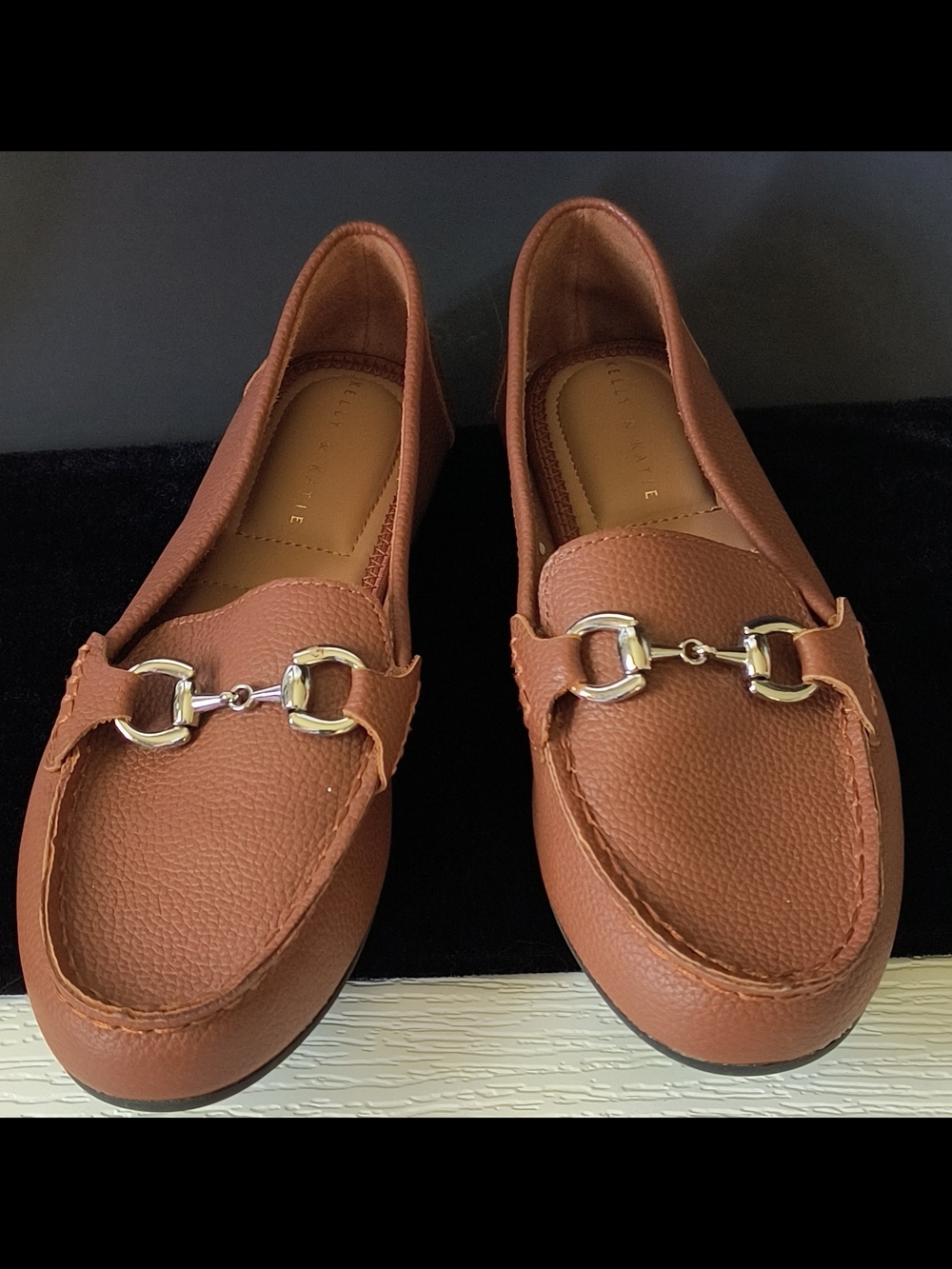 Kelly & Katie Brown Leather Bit Loafers